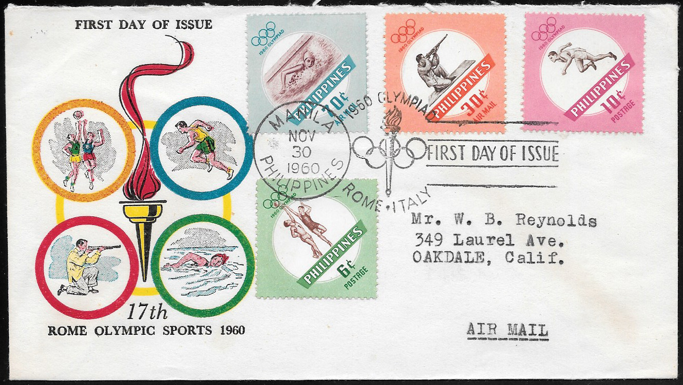Philippines 1960 First Day Air Mail 